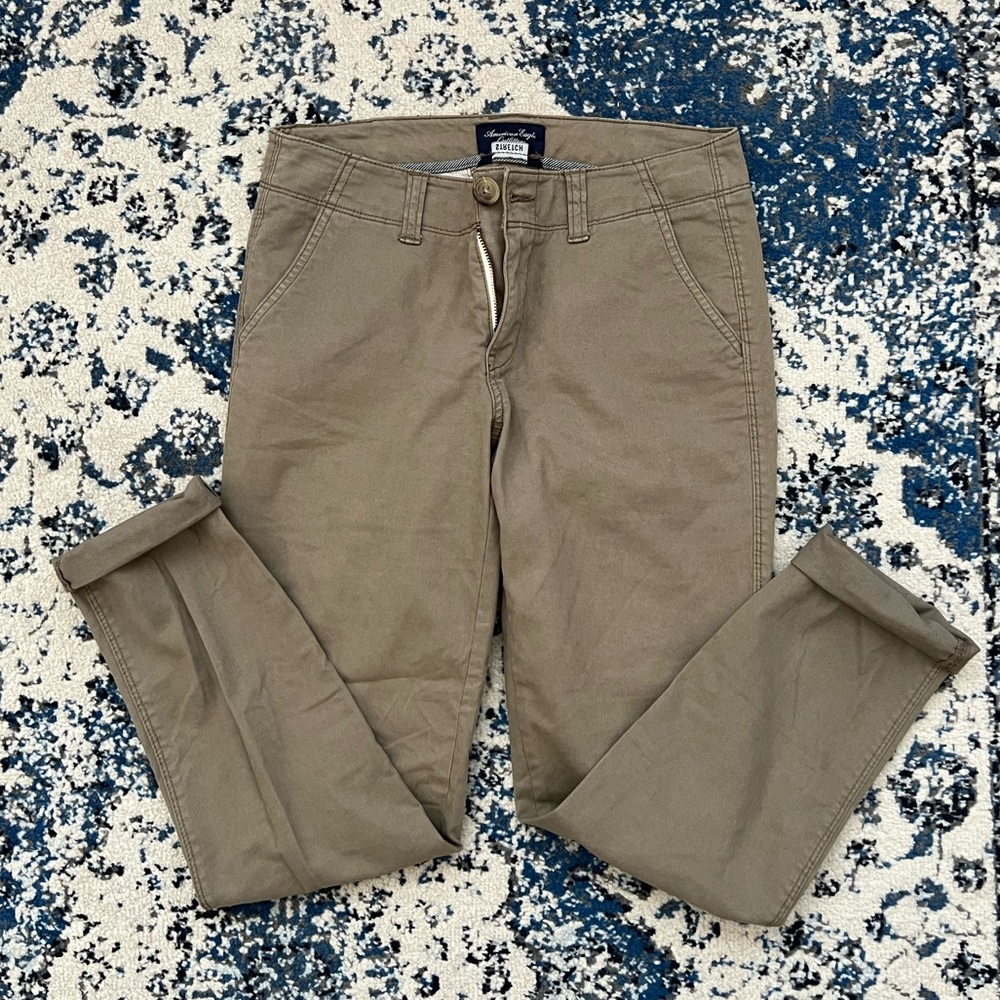 Neutral stretchy pants American Eagle